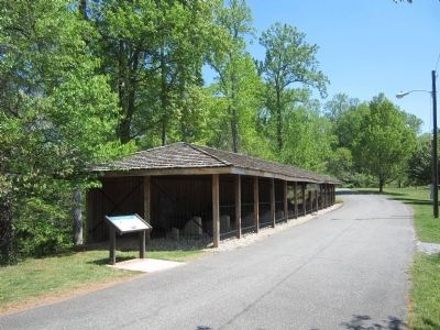 Packet Boat <i>Marshall</i> marker & shed. Click for full size. Packet Boat <i>Marshall</i> marker & shed image. Click for full size.