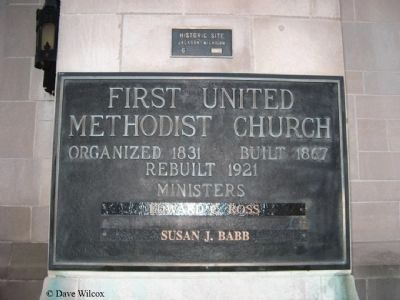 First United Methodist Church Plaque image. Click for full size.