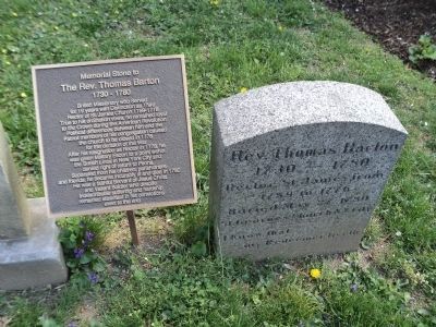 The Rev. Thomas Barton Marker and Gravestone. Click for full size. The Rev. Thomas Barton Marker and Gravestone image. Click for full size.