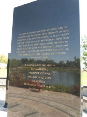 National POW MIA Memorial Marker. Click for full size. National POW MIA Memorial Marker image. Click for full size.