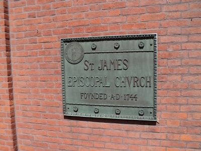Plaque on the Church. Click for full size. Plaque on the Church image. Click for full size.