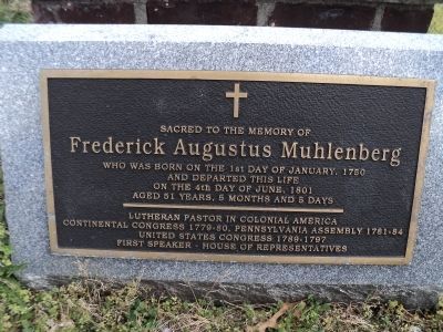 Frederick Augustus Muhlenberg Marker image. Click for full size.