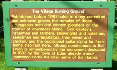 The Village Burying Ground Marker image. Click for full size.