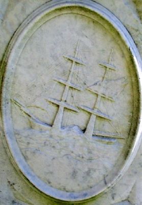 Ship Engraving on Hamor Gravestone in Village Burying Ground. Click for full size. Ship Engraving on Hamor Gravestone in Village Burying Ground image. Click for full size.