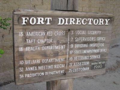 Original Fort Sign 1940 image. Click for full size.