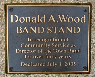 Donald A. Wood Band Stand Marker image. Click for full size.