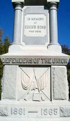 Civil War Memorial Dedication & Infantry Emblem image. Click for full size.