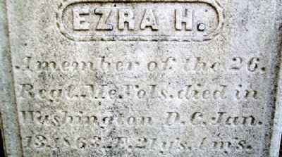 Ezra H. Young, Company E 26th Maine Infantry image. Click for full size.