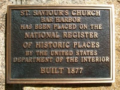 St. Saviour's Episcopal Church NRHP Marker image. Click for full size.