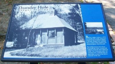 Thunder Hole Ranger Station Marker. Click for full size. Thunder Hole Ranger Station Marker image. Click for full size.