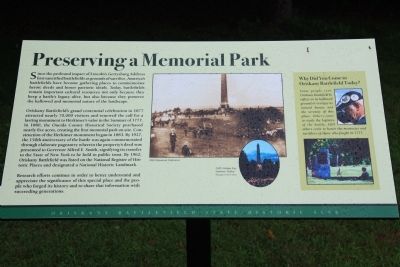 Preserving a Memorial Park Marker. Click for full size. Preserving a Memorial Park Marker image. Click for full size.