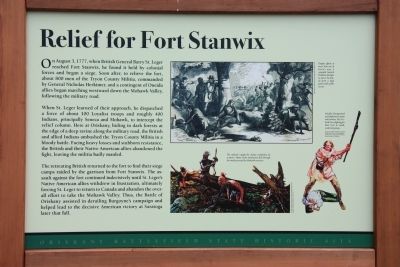 Relief for Fort Stanwix Marker. Click for full size. Relief for Fort Stanwix Marker image. Click for full size.