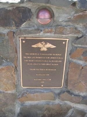 Big Pine Veterans Memorial Marker #2 image. Click for full size.
