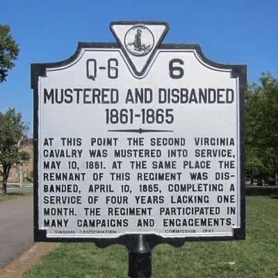 Mustered and Disbanded 1861-1865 Marker image. Click for full size.