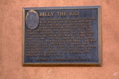 Billy The Kid Marker image. Click for full size.