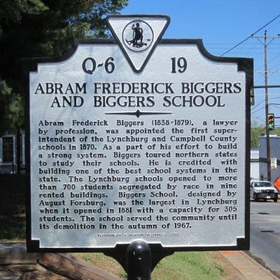 Abram Frederick Biggers and Biggers School Marker image. Click for full size.