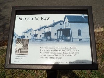 Sergeants’ Row Marker. Click for full size. Sergeants’ Row Marker image. Click for full size.
