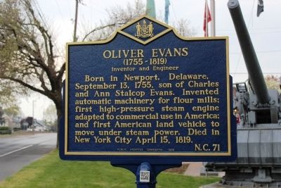 Oliver Evans (1755-1819) Marker. Click for full size. Oliver Evans (1755-1819) Marker image. Click for full size.