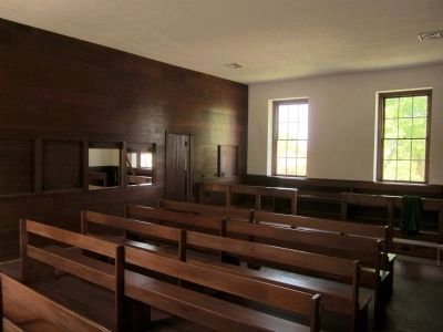 Quaker Meeting House interior image. Click for full size.