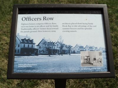 Officers Row Marker. Click for full size. Officers Row Marker image. Click for full size.