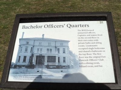 Bachelor Officers Quarters Marker image. Click for full size.