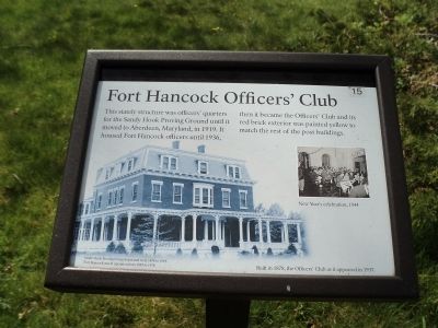 Fort Hancock Officers Club Marker image. Click for full size.