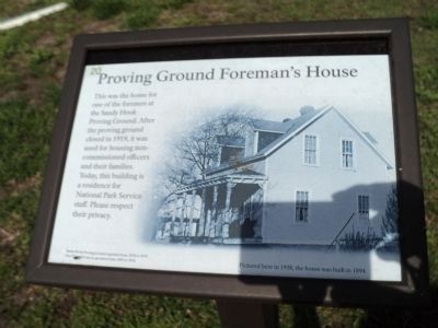 Proving Ground Foremans House Marker image. Click for full size.