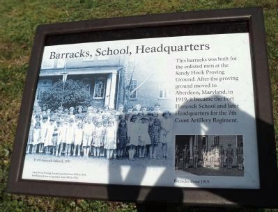Barracks, School, Headquarters Marker. Click for full size. Barracks, School, Headquarters Marker image. Click for full size.