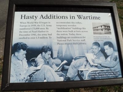 Hasty Additions in Wartime Marker image. Click for full size.