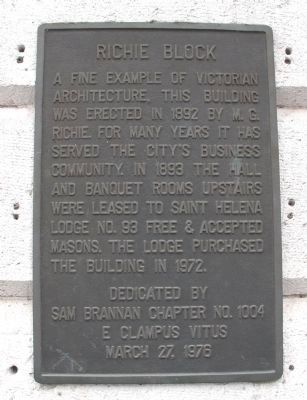 Richie Block Plaque. Click for full size. Richie Block Plaque image. Click for full size.
