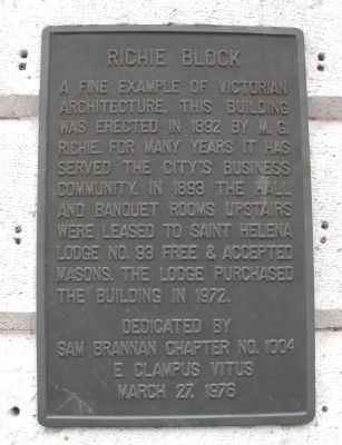 Richie Block Plaque image. Click for full size.
