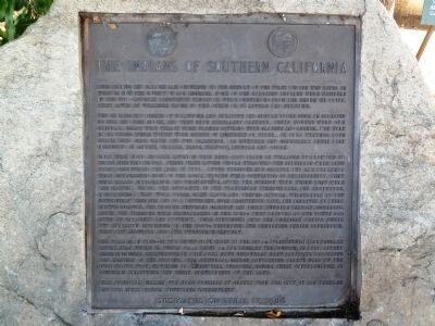The Indians of Southern California Marker image. Click for full size.