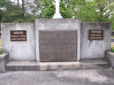 Whitmire War Memorial Marker image. Click for full size.