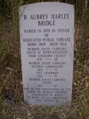 R. Aubrey Harley Bridge Marker image. Click for full size.