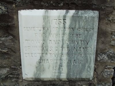 1755 Cemetery of Union Church Marker image. Click for full size.