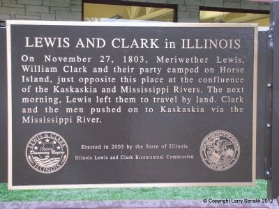 Lewis and Clark in Illinois Marker. Click for full size. Lewis and Clark in Illinois Marker image. Click for full size.