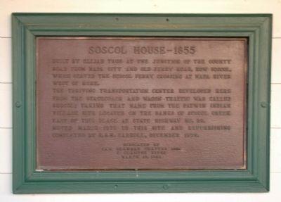Soscol House Marker image. Click for full size.