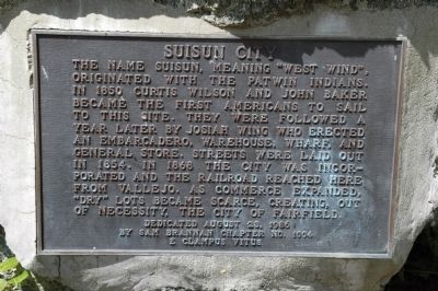 Suisun City Plaque image. Click for full size.