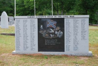 Elbert County's Dead in the Civil War Marker image. Click for full size.