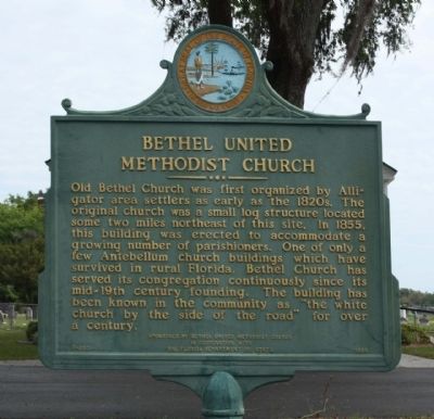 Bethel United Methodist Church Marker image. Click for full size.
