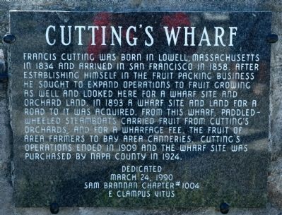 Cutting's Wharf Marker-Granite image. Click for full size.
