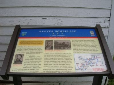 Reeves Homeplace Marker image. Click for full size.