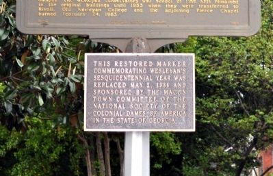 Site: Wesleyan College Marker image. Click for full size.