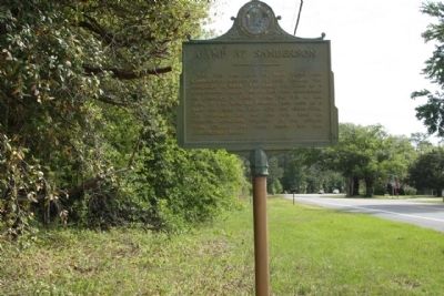 Camp at Sanderson Marker, looking back east along US 90 image. Click for full size.