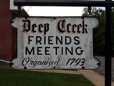 Deep Creek Friends Meeting sign image. Click for full size.