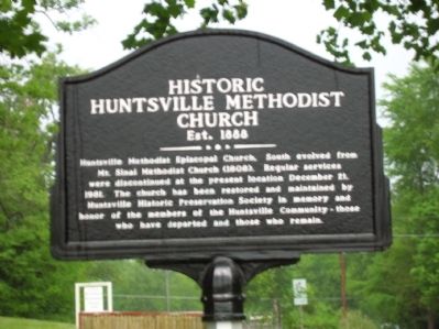 Historic Huntsville Methodist Church Marker image. Click for full size.