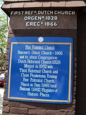 First Federated Church Marker image. Click for full size.