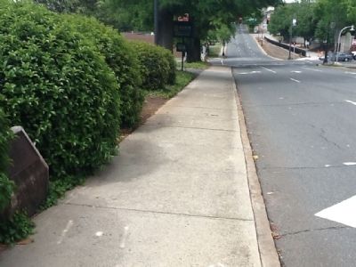 Former Dividing Line Between Winston and Salem Marker. Click for full size. Former Dividing Line Between Winston and Salem Marker image. Click for full size.