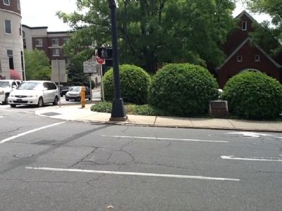 Former Dividing Line Between Winston and Salem Marker. Click for full size. Former Dividing Line Between Winston and Salem Marker image. Click for full size.