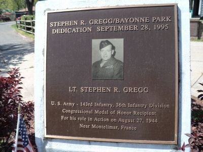 Stephen R. Gregg / Bayonne Park Marker image. Click for full size.